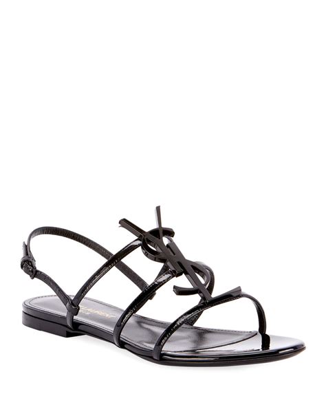 sandália ysl|YSL flat sandals women.